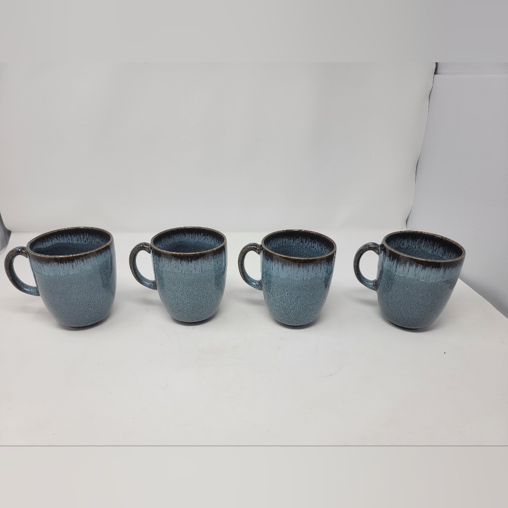 Set Of 4 Villeroy & Boch Lave Glace Mug with Handle, Elegant Earthenware